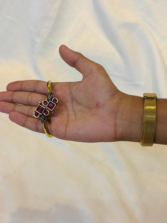 Antique Adjustable Ruby Bangle