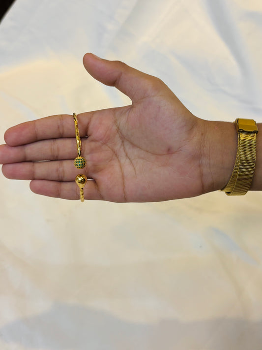 Green Stone Adjustable Bangle