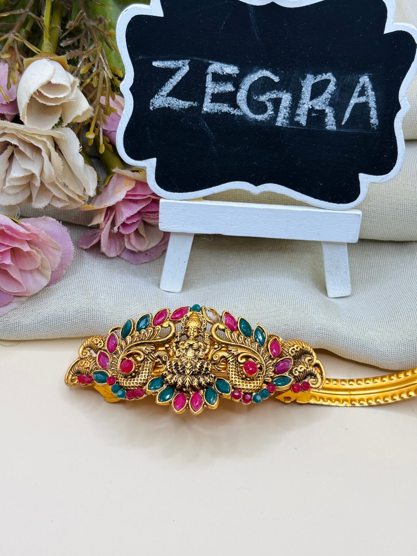 Temple Goddess Stone Hair Clip-H011
