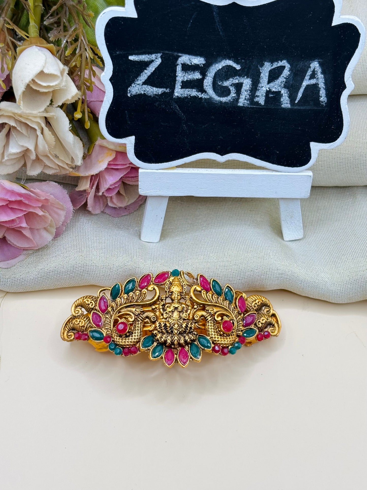 Temple Goddess Stone Hair Clip