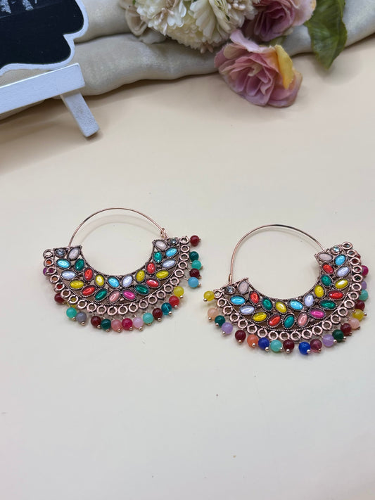 Rangoli Hoop Earrings