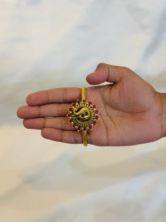 Ruby Peacock Adjustable Bangle-B01(02)