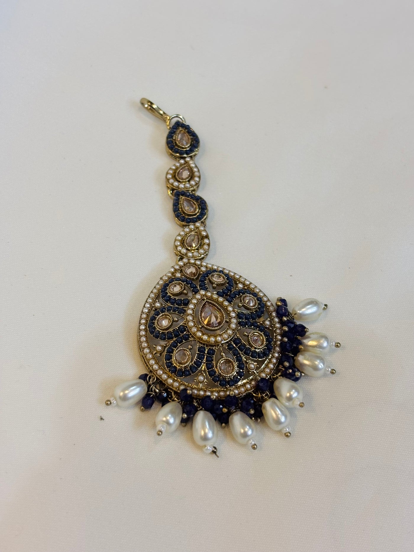 Royal Blue Kundan Pearl Bridal Set-E4