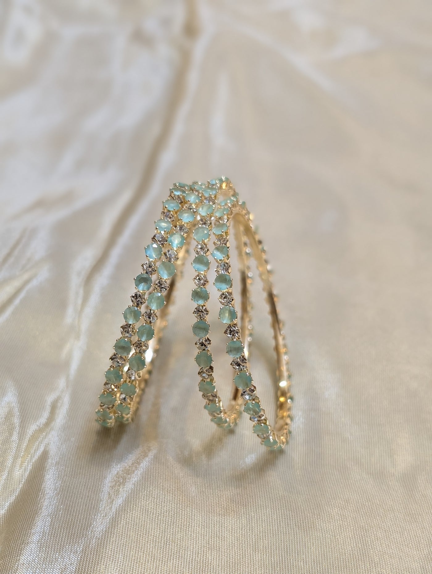Aqua Glimmer Bangles - B006 (1)