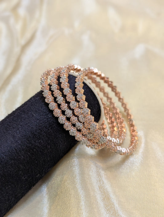 Rosé Bloom Bangles - B008