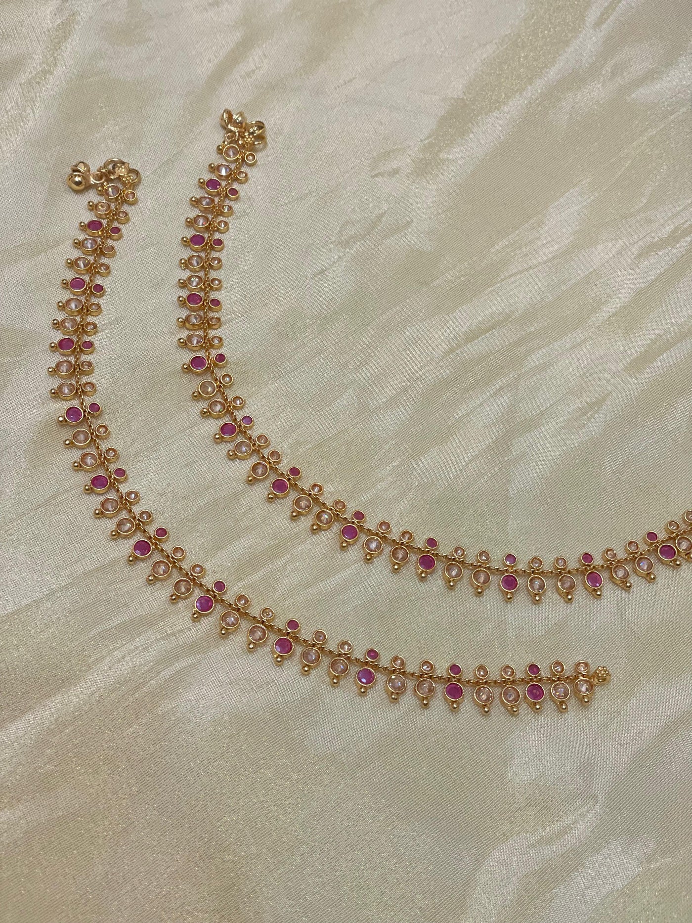 Ruby & Kundan Gold-Plated Payal -A002(03)