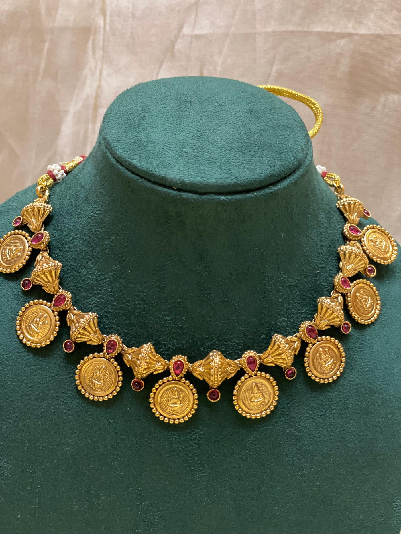 Lakshmi Temple Coin Necklace Set-CH007(02)