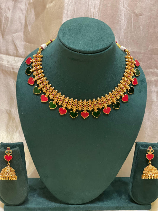 Leaf Necklace Set-N017(02)