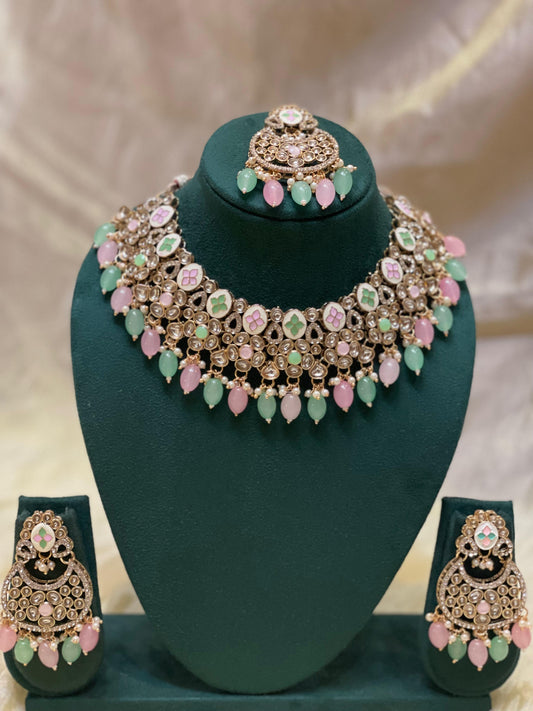 Pastel Kundan Bridal Set-BR003