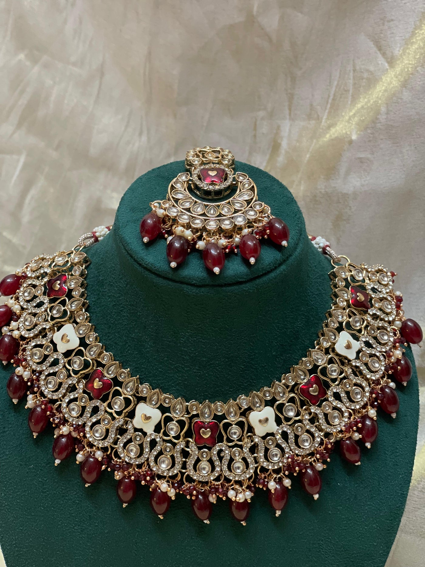 Royal Ruby Kundan Bridal Set-BR004(01)