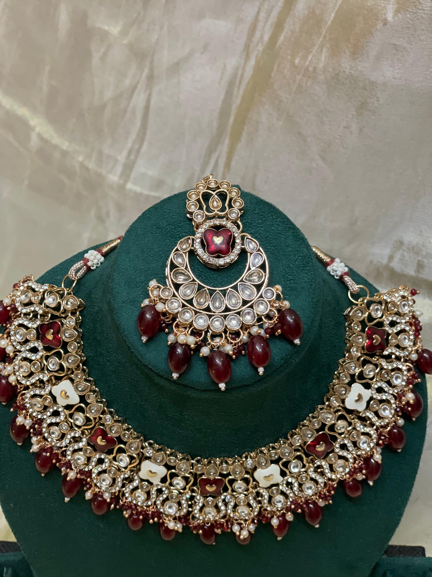 Royal Ruby Kundan Bridal Set-BR004(01)
