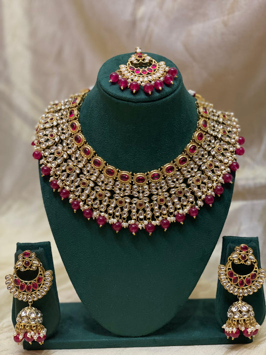 Classic Pink Kundan Bridal Set-BR005(02)