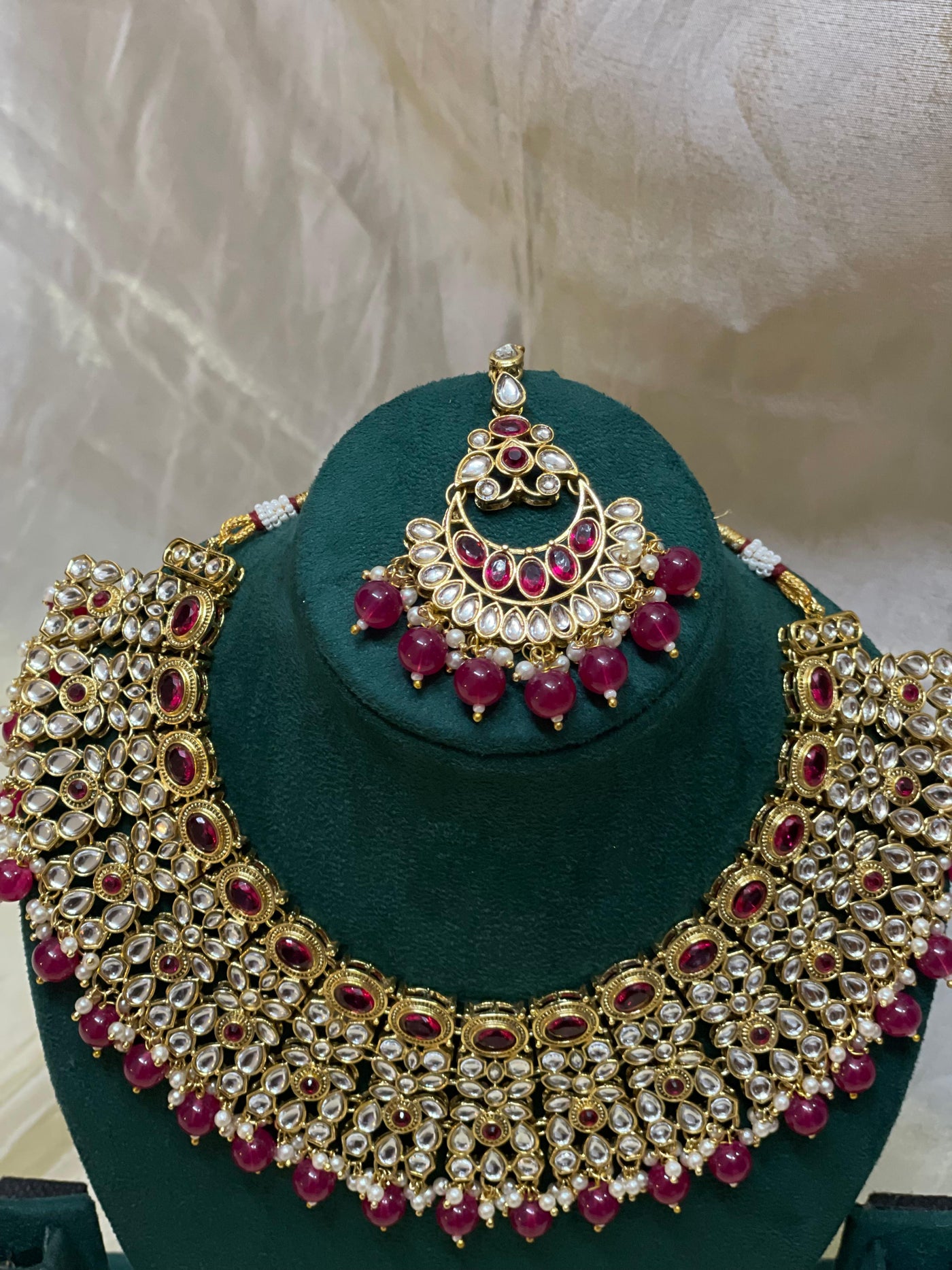 Classic Pink Kundan Bridal Set-BR005(02)