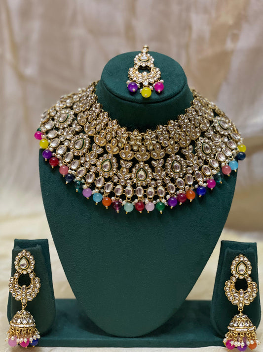 Rainbow Polki Kundan Choker Set -BR007(01)
