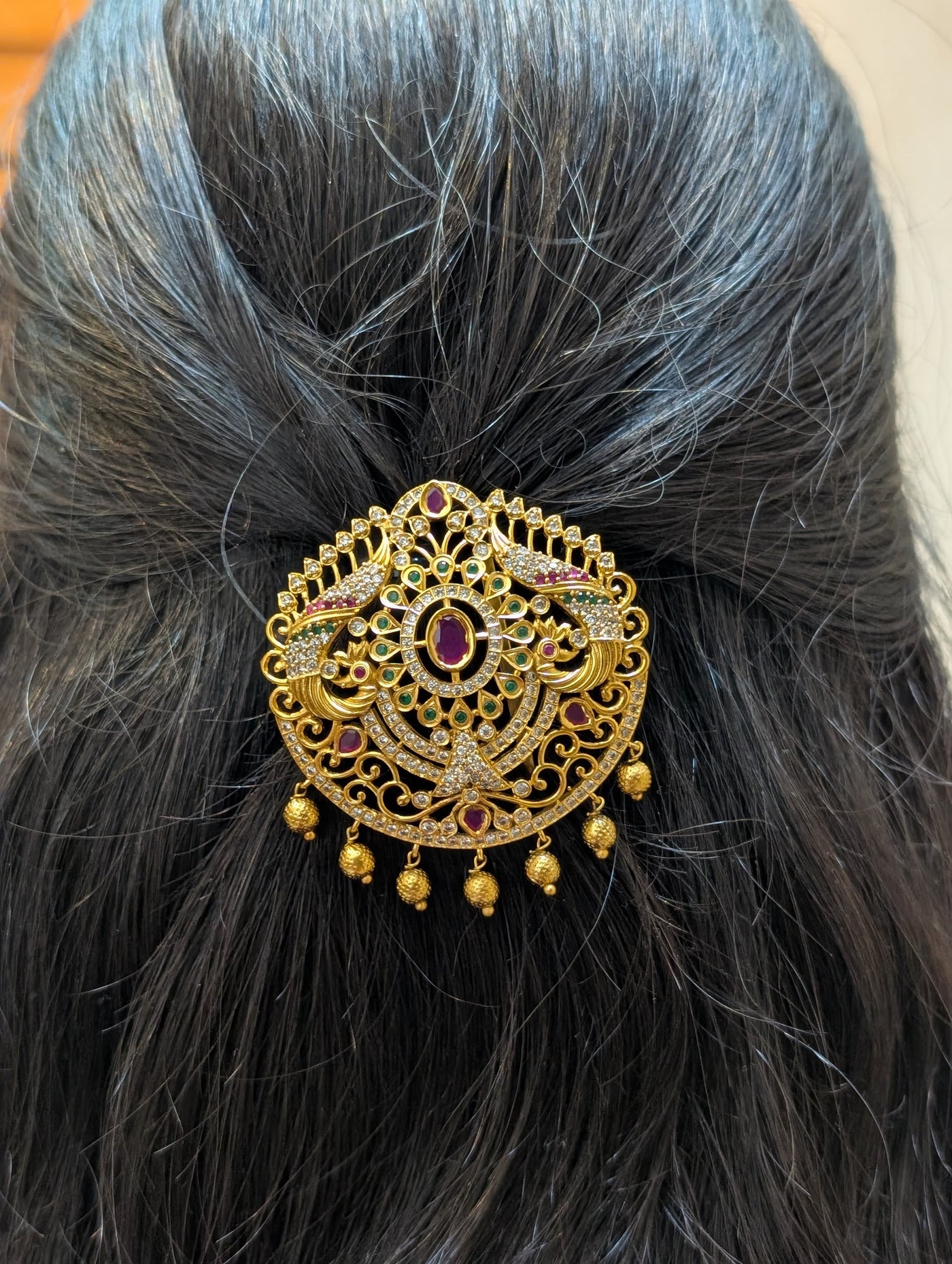 Royal Radiance Antique Hair Brooch -H004