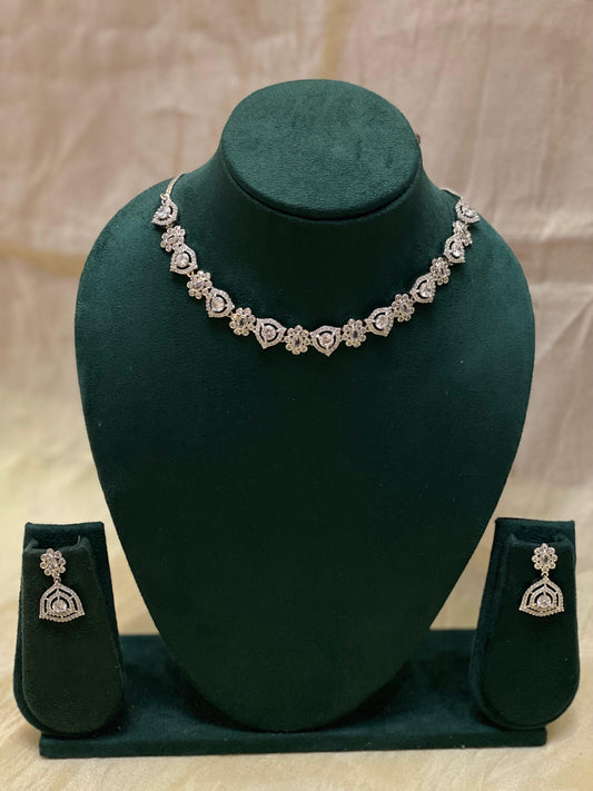 Diamond Bloom Statement Set-AD10