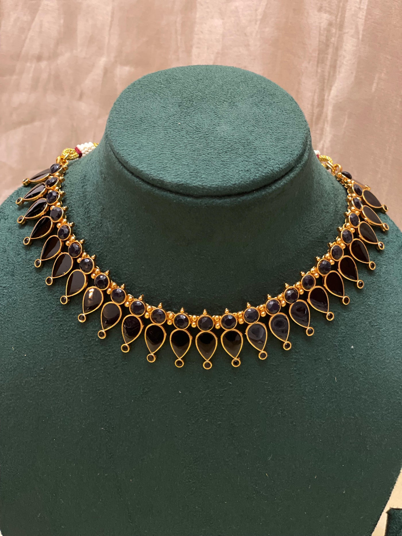 Black Drop Kundan Choker Set-CH017(01)
