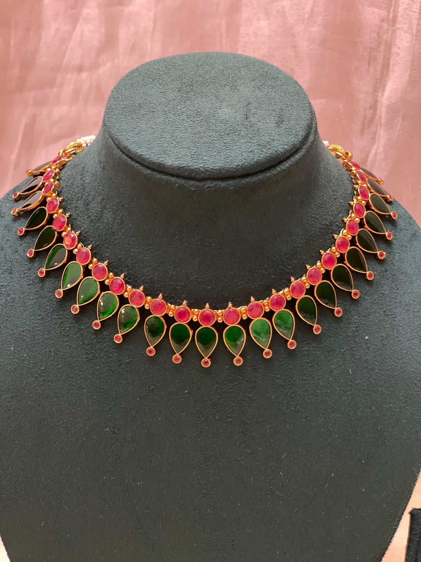 Green Drop Kundan Choker Set -CH017(03)