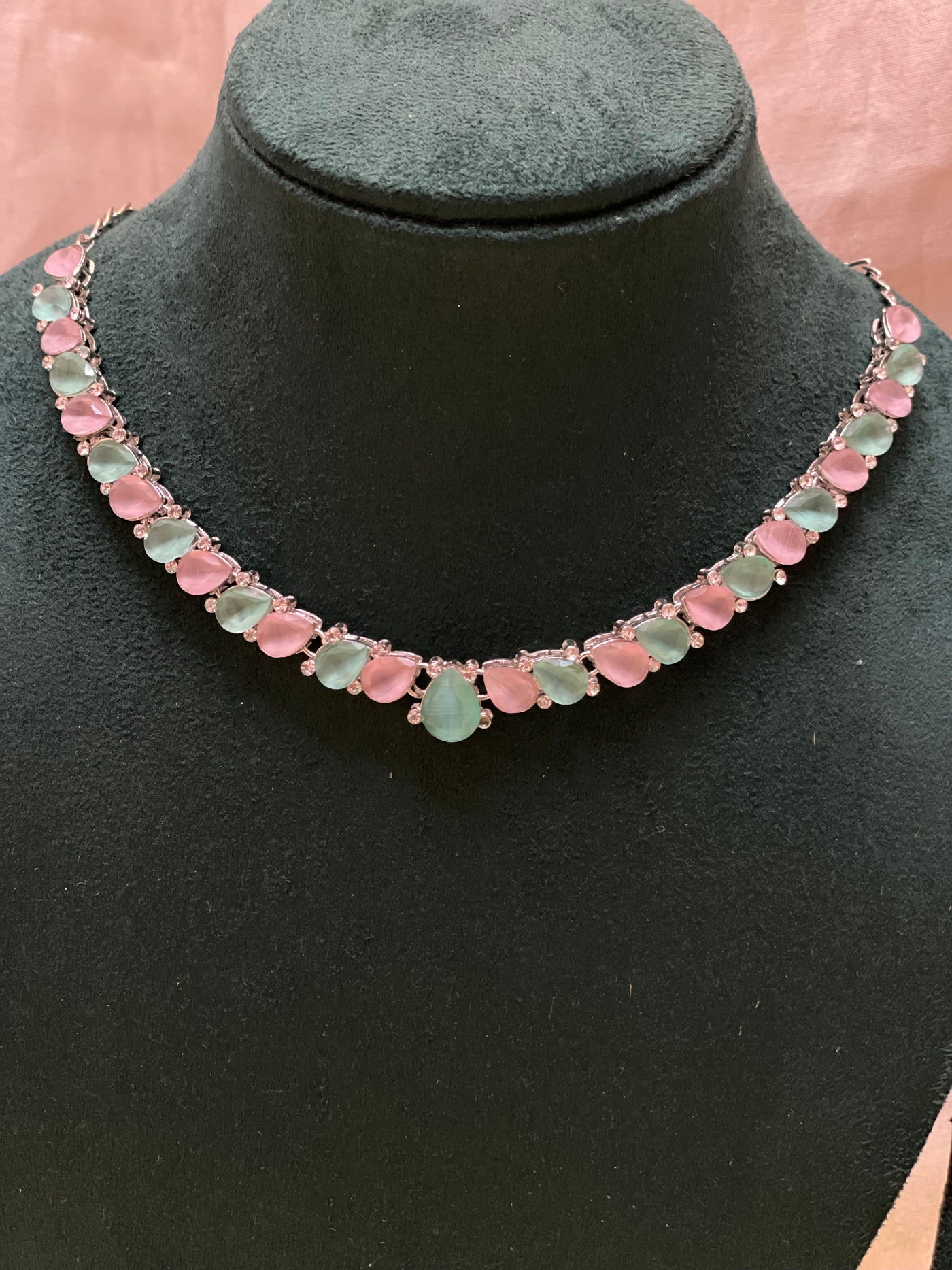 Blush Garden Choker Set-AD16(02)