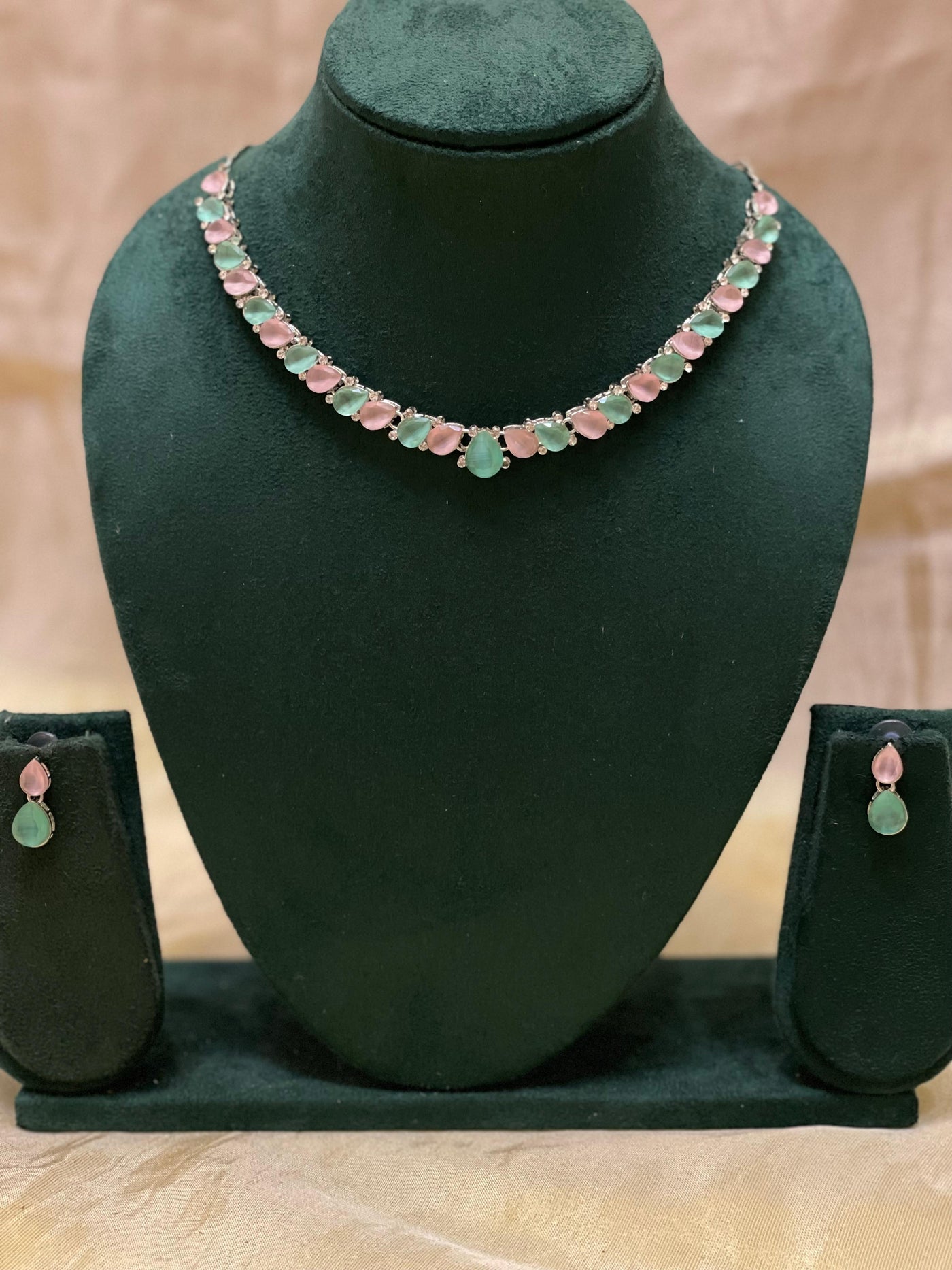 Blush Garden Choker Set-AD16(02)