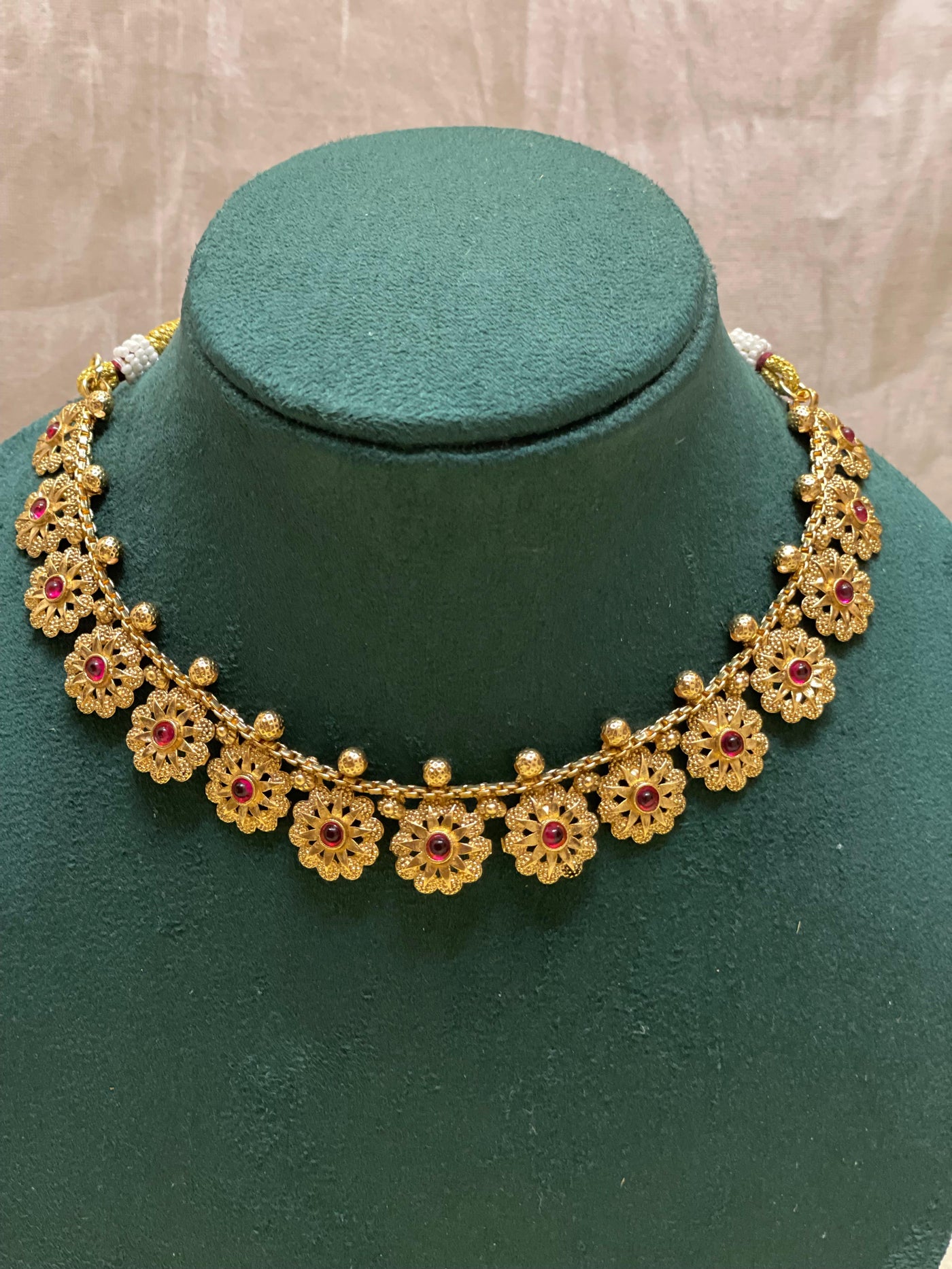 Traditional Lakshmi Floral Necklace-CH018(01)