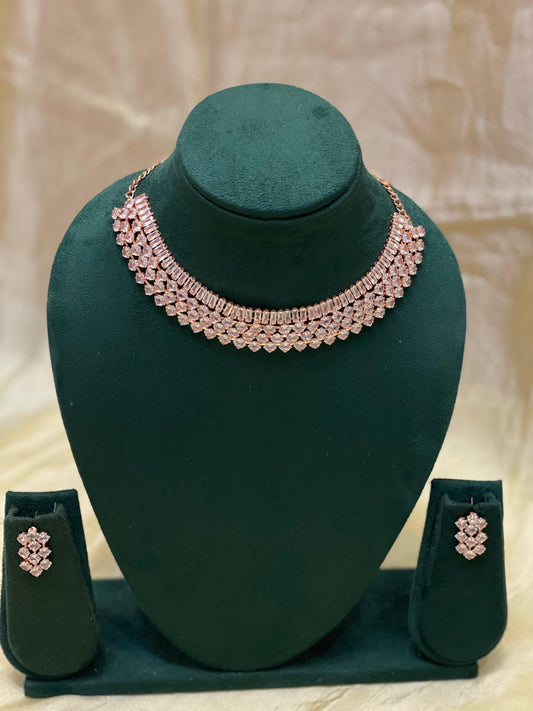 Rose Radiance Cubic Zirconia Set-AD017