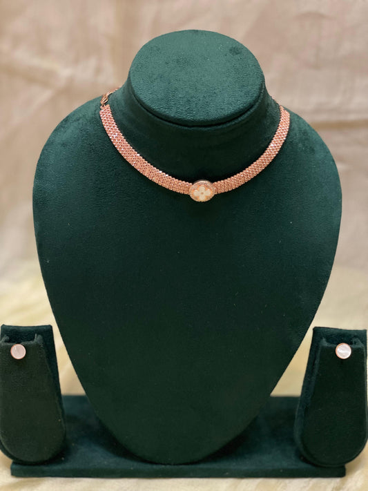 Rose Blush Choker Set-AD018