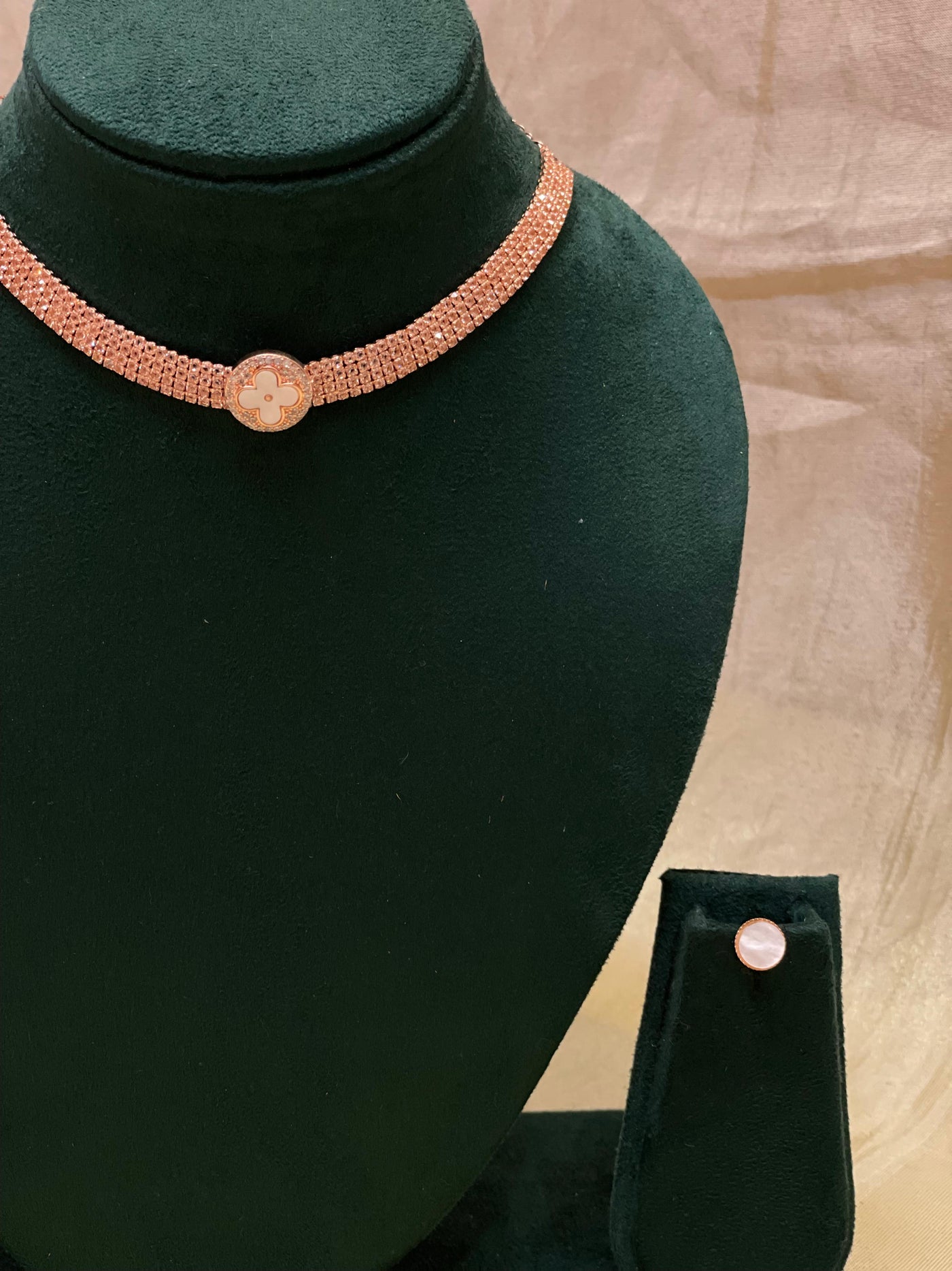 Rose Blush Choker Set-AD018