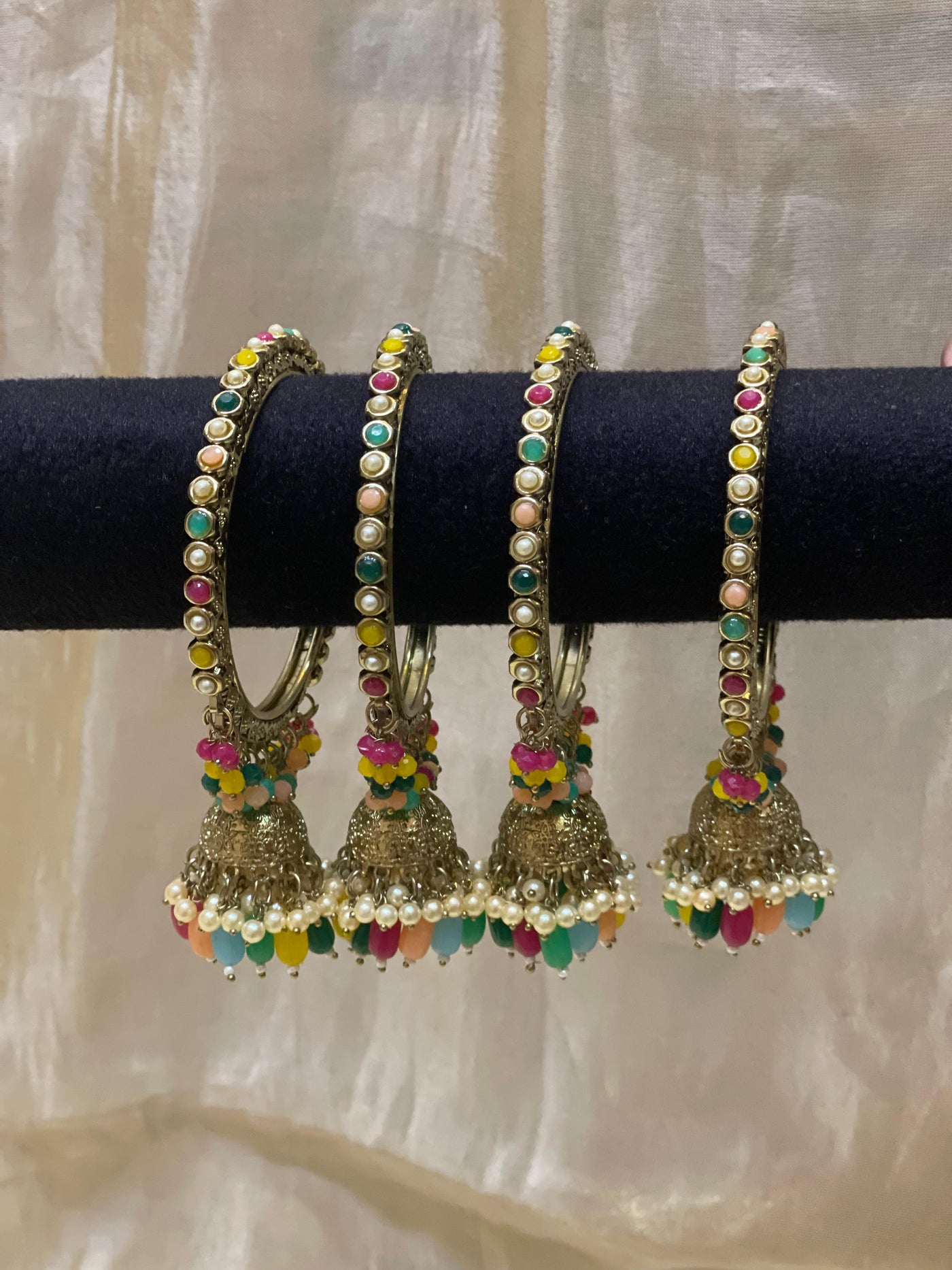 Multicolor Jhumka Bangles-B034