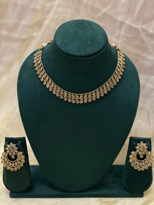Kundan Polki Necklace-N025(02)