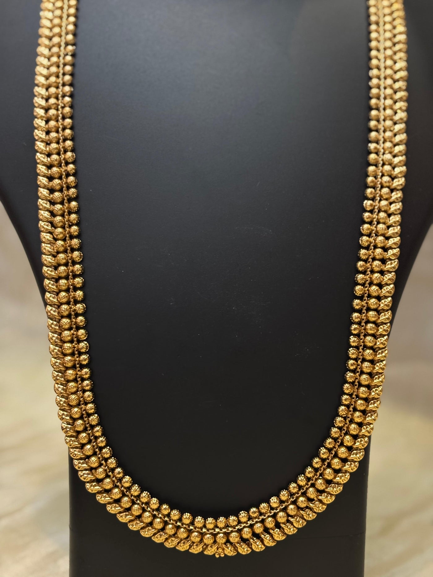 Traditional Three-Layer Gold Ball Haaram -HR009