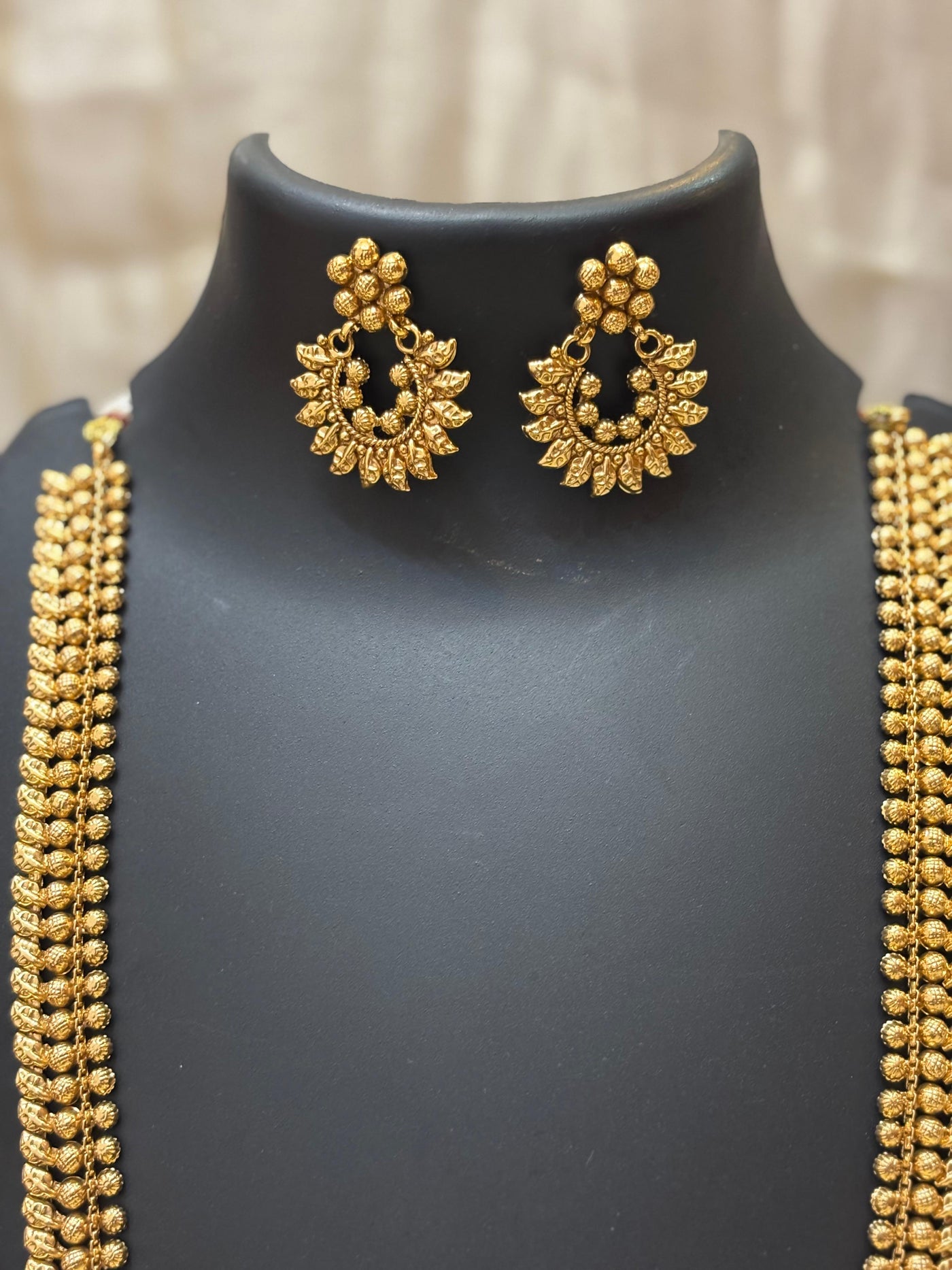 Traditional Three-Layer Gold Ball Haaram -HR009