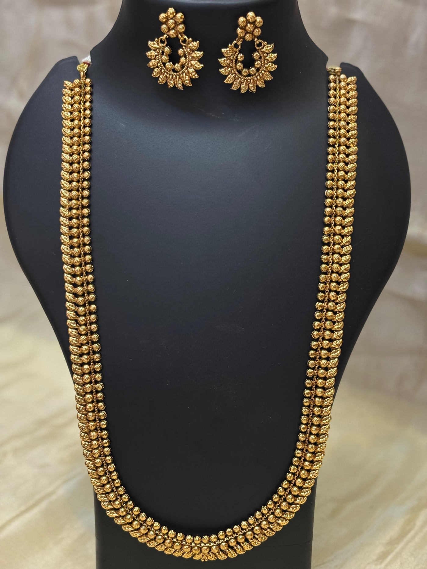 Traditional Three-Layer Gold Ball Haaram -HR009