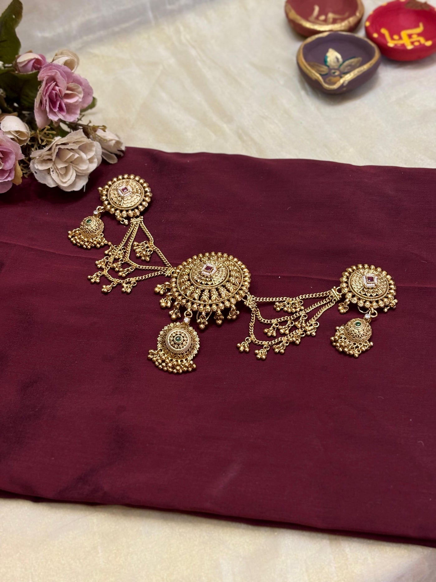 Antique Gold Bridal Hair Accessory-H017(01)