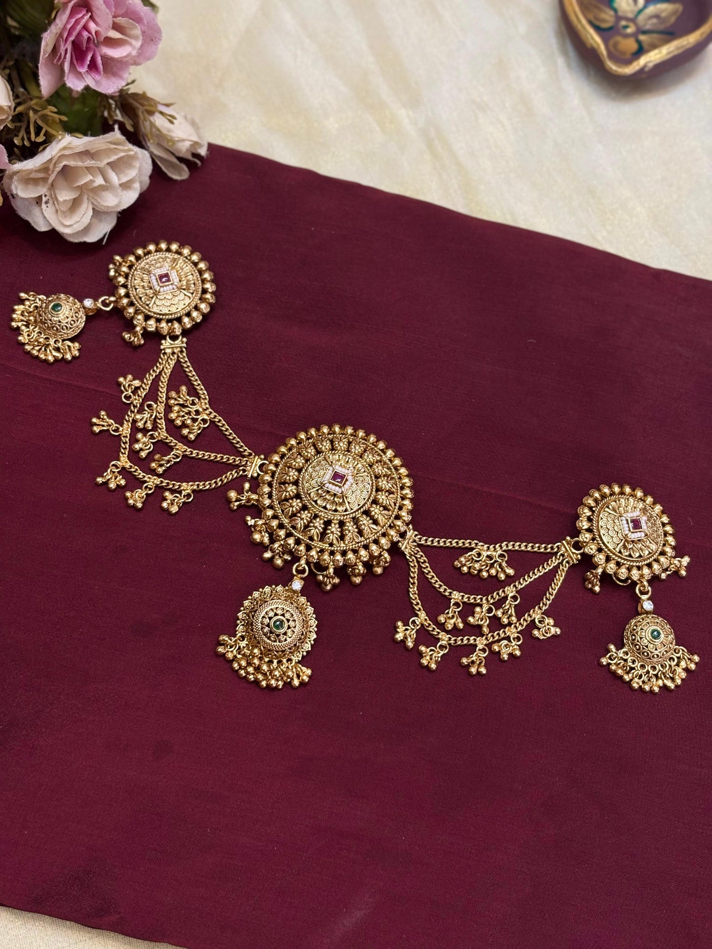 Antique Gold Bridal Hair Accessory-H017(01)
