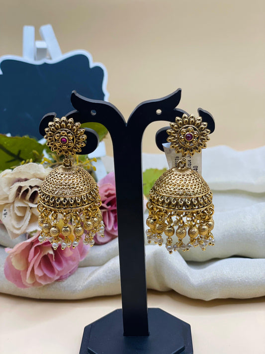 Sunflower Dome Jhumka-J001