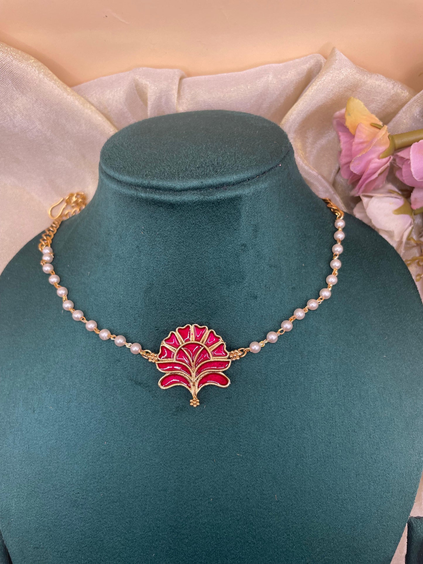 Ruby Bloom Pearl Set