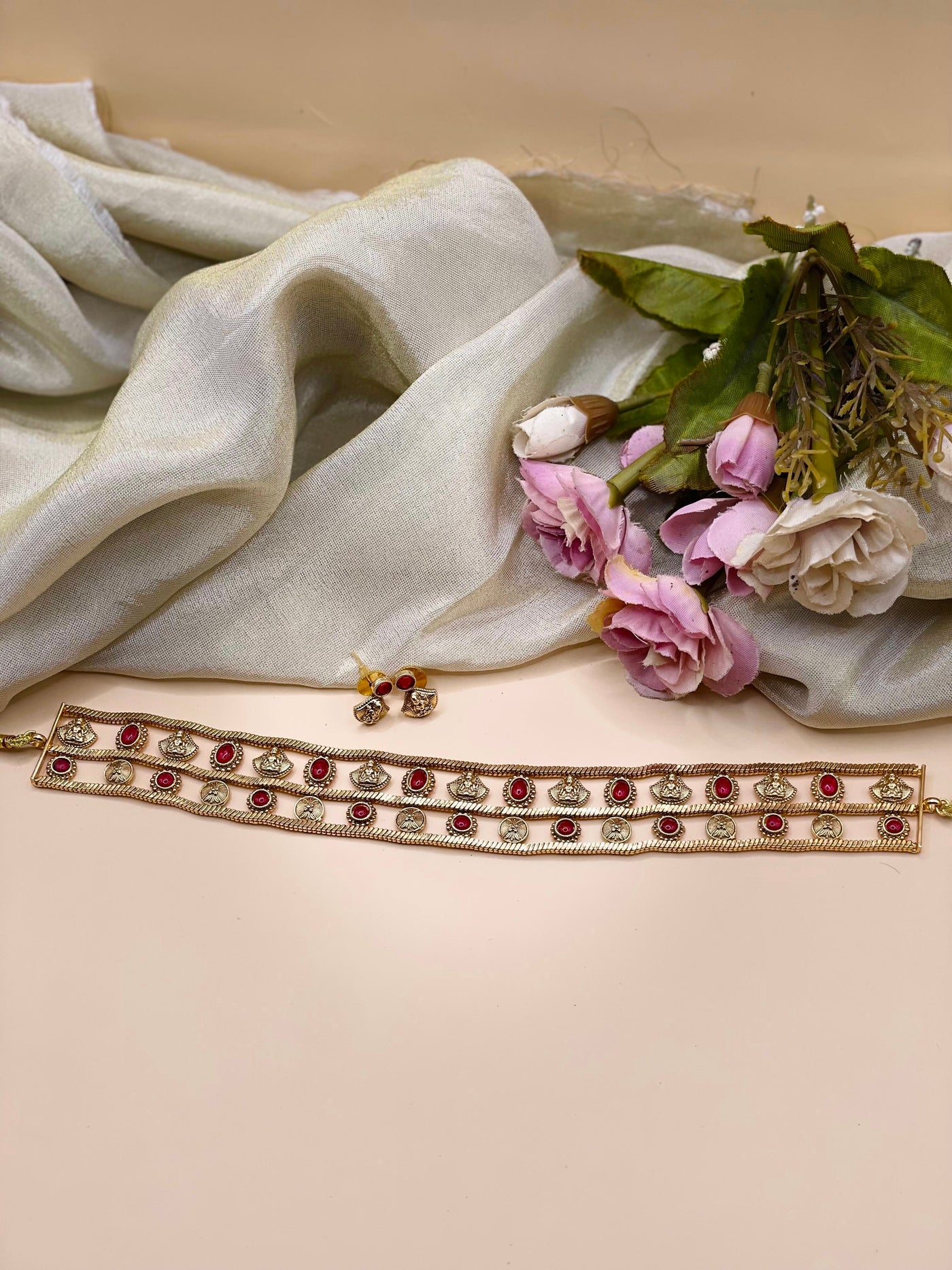 Lakshmi Ruby Temple Choker-CHN6