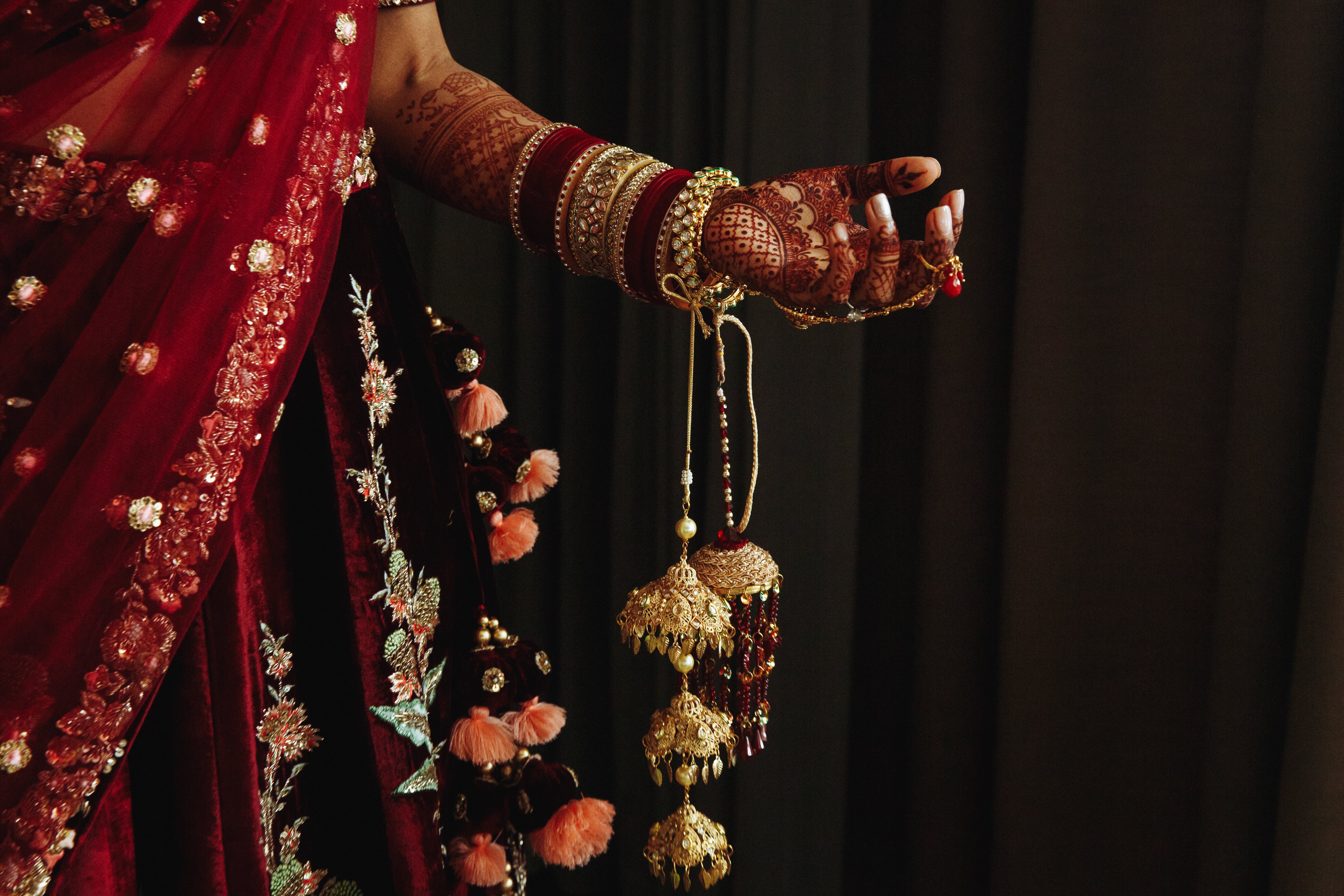 details part traditional indian wedding women clothes